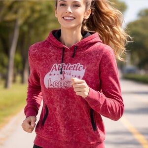 🔥 PODIUM Red Athletic League Hoodie & Black Pants Set | Size Small